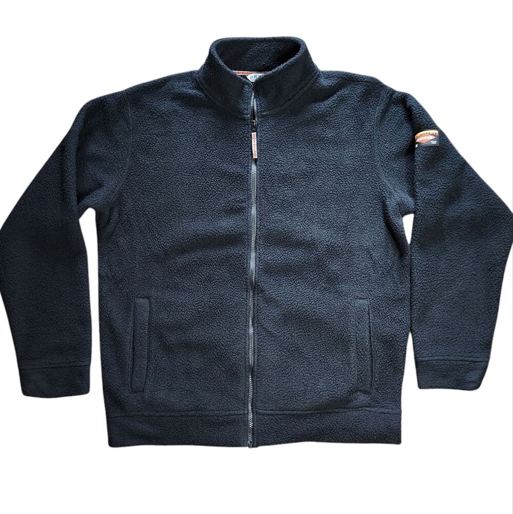 Orvis fleece jacket men's black size M